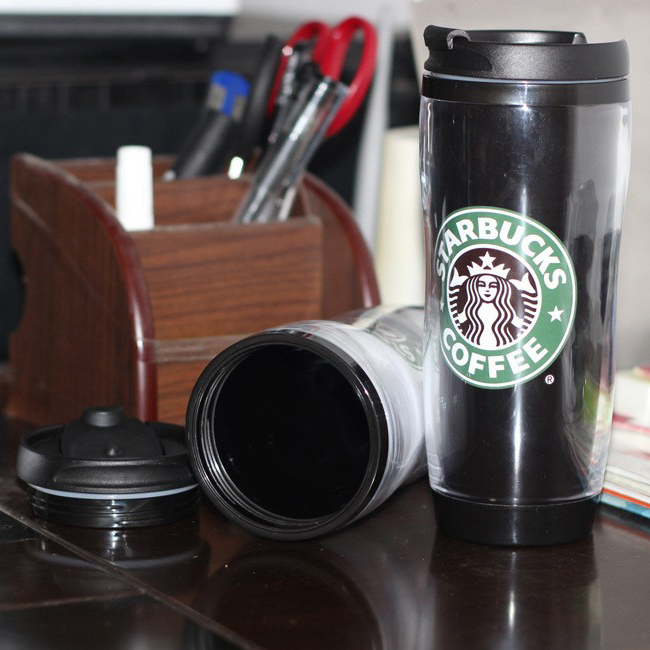 Двойной пластиковый стакан Starbuks